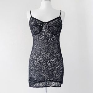 For Love & Lemons Skivvies black lace dress